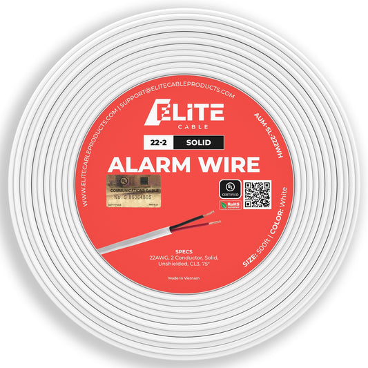 alarm wire 22 2 solid 500ft