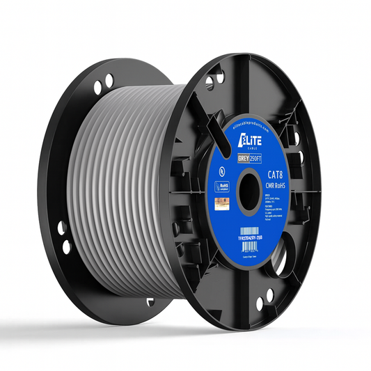 Cat8 Riser Cable 250ft Gray