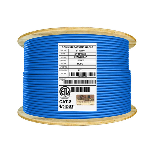 cat8 riser cable blue