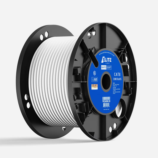Cat8 Riser Cable 250ft White