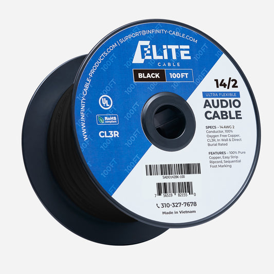 14-2 speaker wire 100ft black